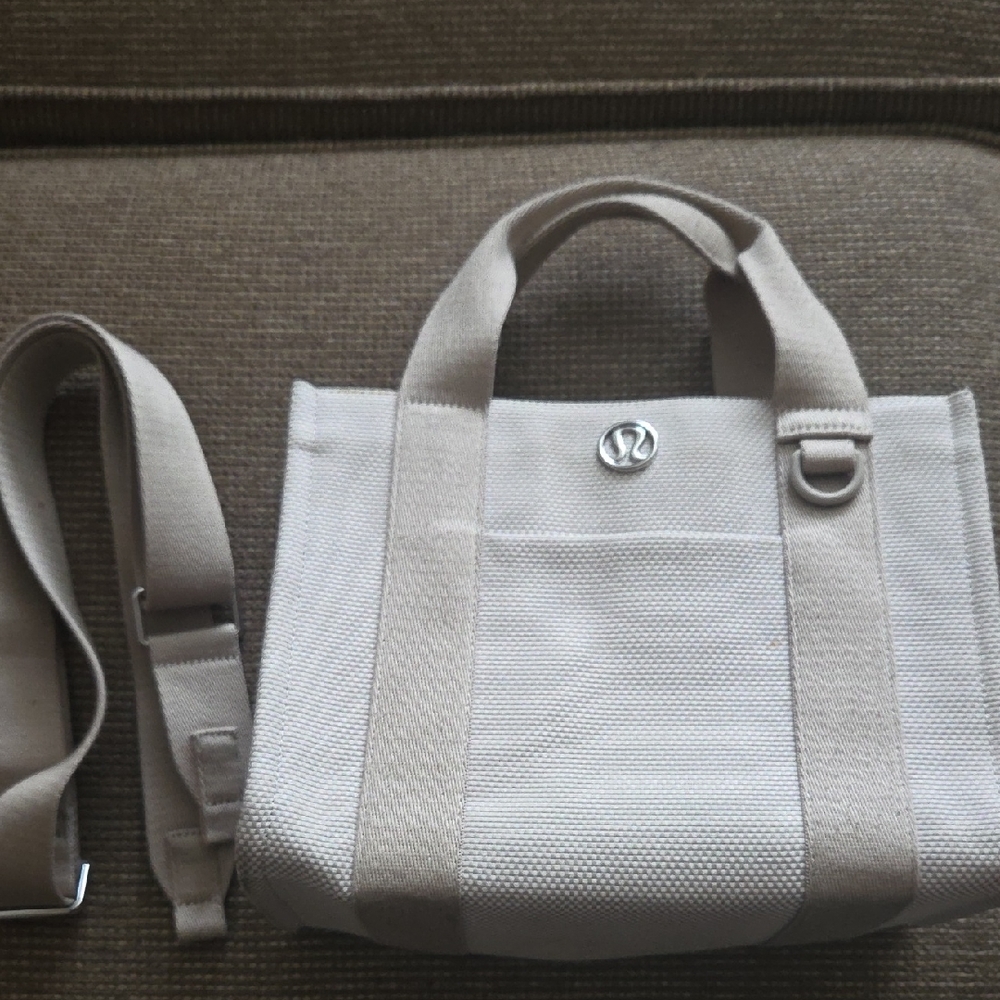 Lululemon Canvas Tote Mini With Shoulder Strap